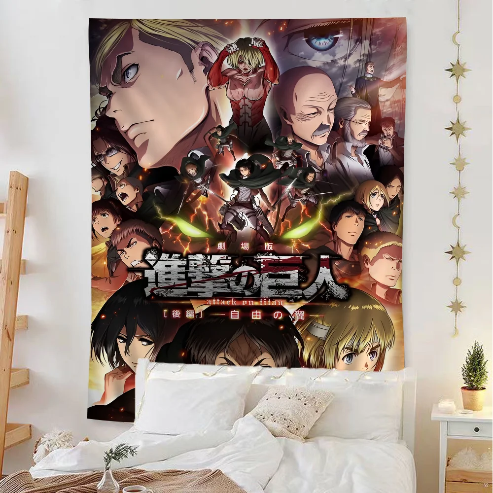 1PC Anime A-Attack on Titan arazzo bohémien appeso per soggiorno Home Dorm Decor arazzo giapponese