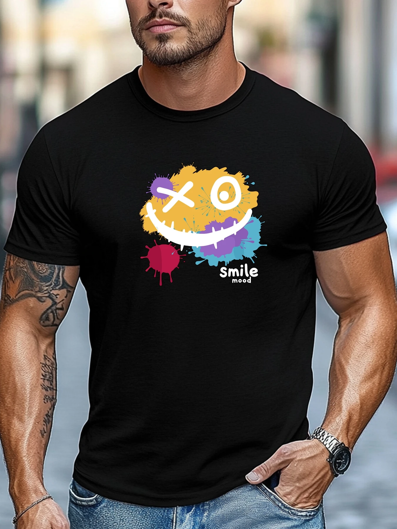 

Мужские футболки Graphic Summer Soft Comfort Fit Tee Топы для ежедневного ношения