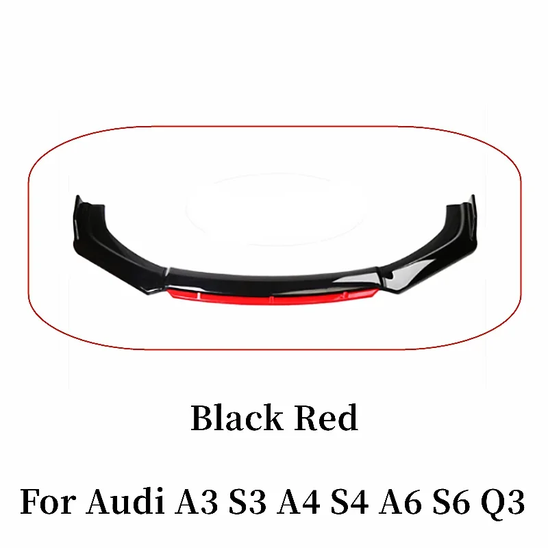 Voor Audi A3 A4 A6 Q3 S3 S4 S6 B6 B7 B8 B8.5 Accessoires Voorbumper Lip Kin spoiler Splitter Diffuser Body Kit Universele Auto