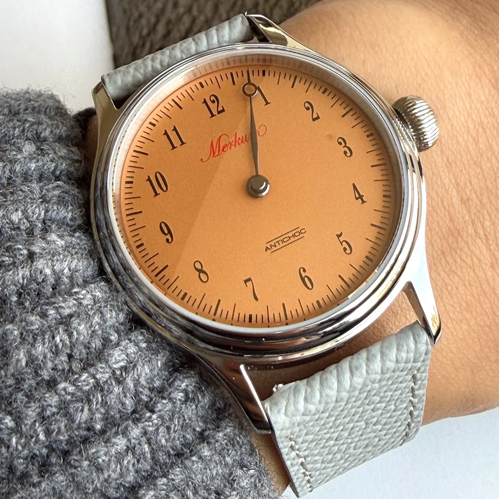 MERKUR Single.hand Automatic Mechanical Watch 38mm Sapphire 50M Waterproof Wristwatch Men Women Luxury Clock Reloj Homb