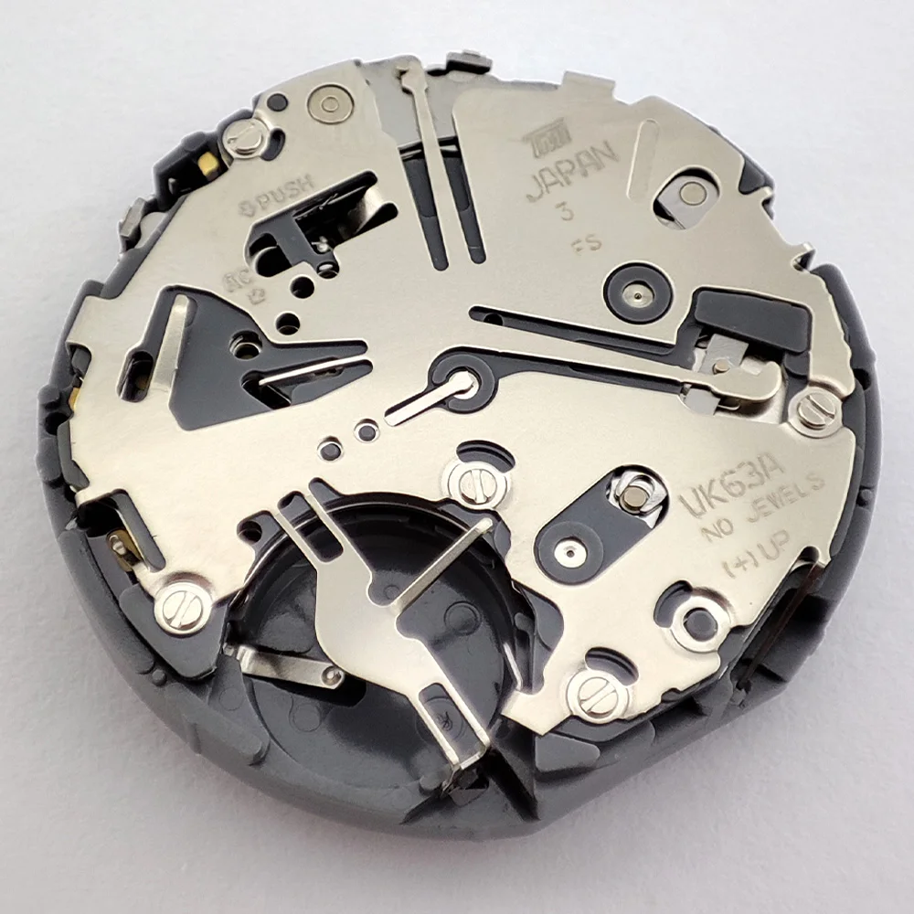 VK63A Movement Quartz Watch Date Chronograph Watch Movement For VK Series VK63/VK63A Watch Black Single Calend At 6 O'clock Date
