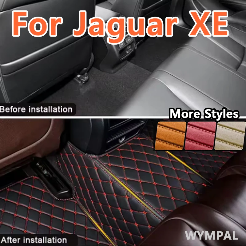 

Роскошные автомобильные коврики на заказ для Jaguar XE 2015 2016 2017 2018 2019, авто роскошные кожаные мужские и женские автомобильные коврики с полным покрытием