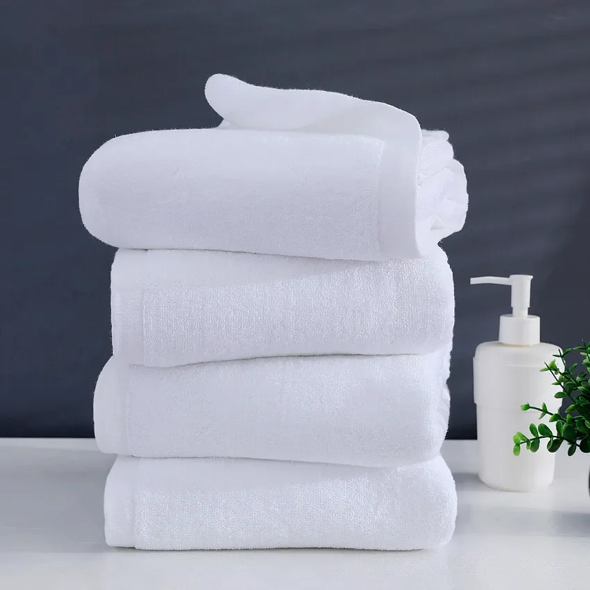 

Deeda factory hotel quality white cotton plain white terry bath towel