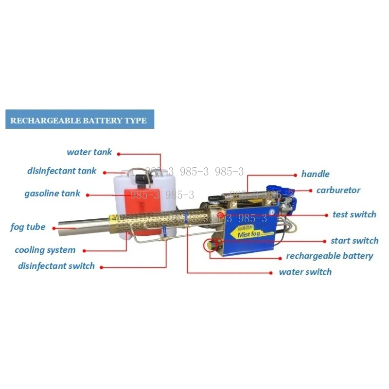 Agriculture Pesticide Spray Machine, Portable Thermal Fumigation Fogging Mist Fogger