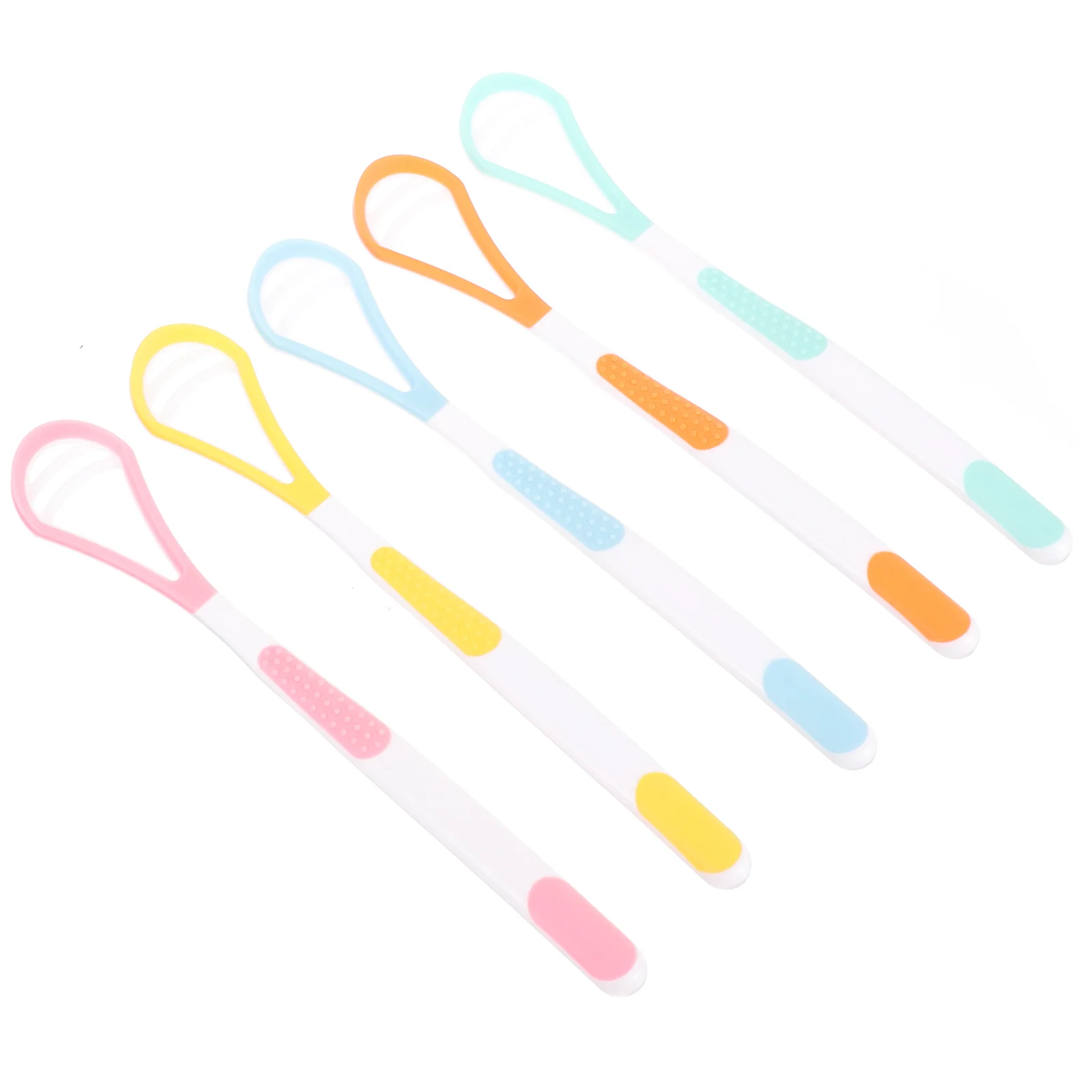 

5 Pcs Tongue Brush Scraper for Adults Oral Care Hand Cleaners Mouth Cleaning Tool Scrapers Soft Rubber Household Tools