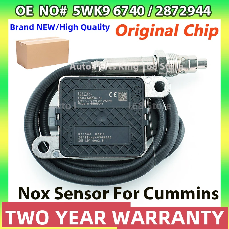 

2872944 5WK96740 A2C34946800 2872944RX Original New Nitrogen Oxide NOx Sensor For Cummins Truck Car