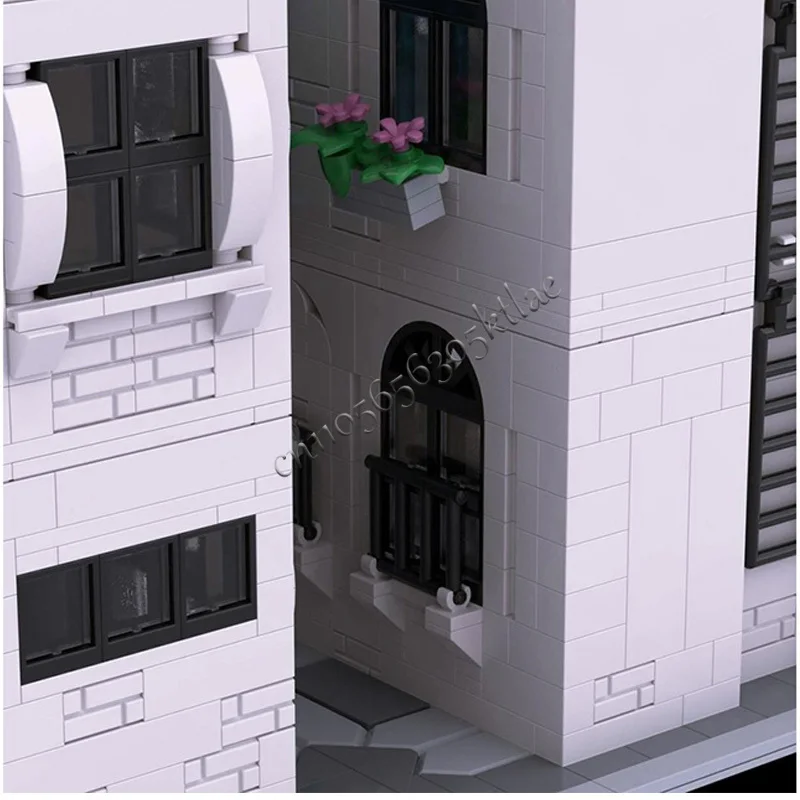 1807 Uds casa calle Skybridge ciudad Modular MOC personalizar bloques de construcción Modular ladrillo modelo educativo DIY juguetes para vacaciones regalos