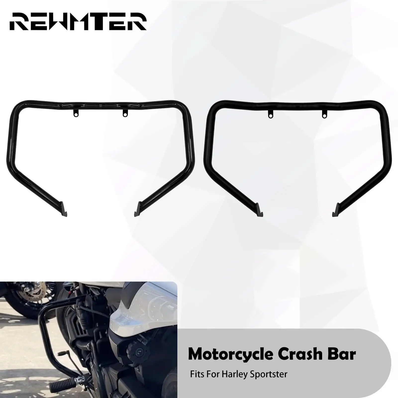 

Motorcycle Front Engine Guard Highway Crash Bar Gloss Black/Matte Black Falling Protection For Harley Sportster S RH1250S 21-22