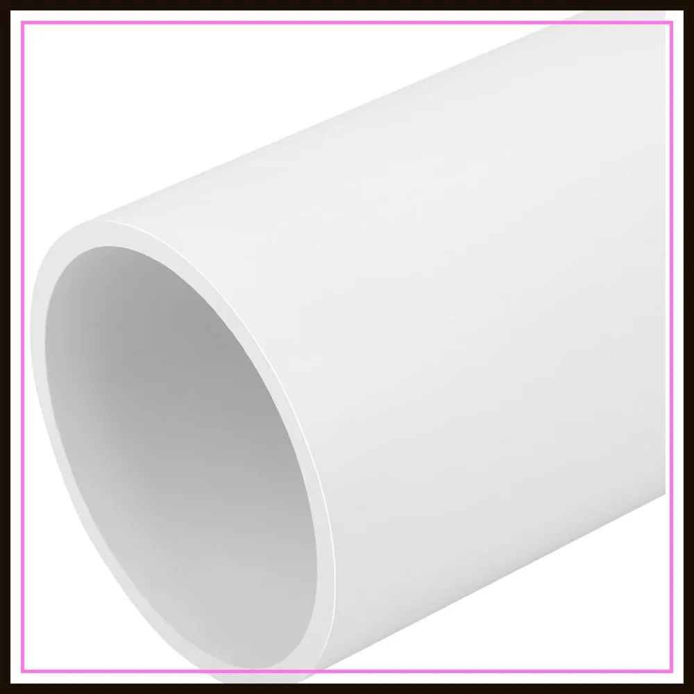 

4 Inch PVC Pipe 17" Long White Sch40 Industrial Pipes for DIY Greenhouse, Garden, Farm, Workshop Furniture Grade