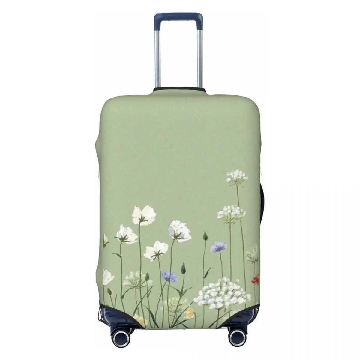 Cubierta de maleta Floral verde Simple, Protector de viaje de crucero natural, suministros de equipaje útiles de vacaciones