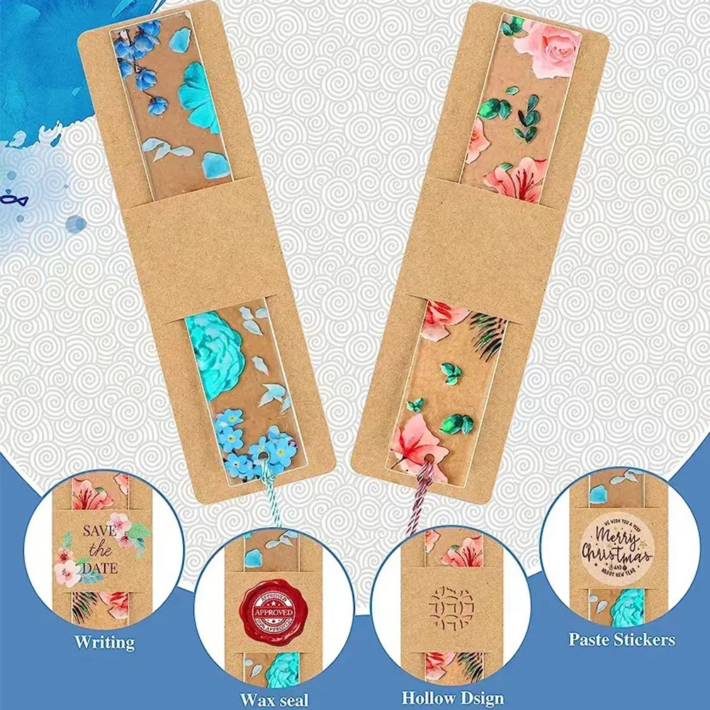 30Pcs Compact Bookmark Display Recyclable Materials DIY Accessory Organizer Bookmark Accessories Book Lover's Gift Wrap