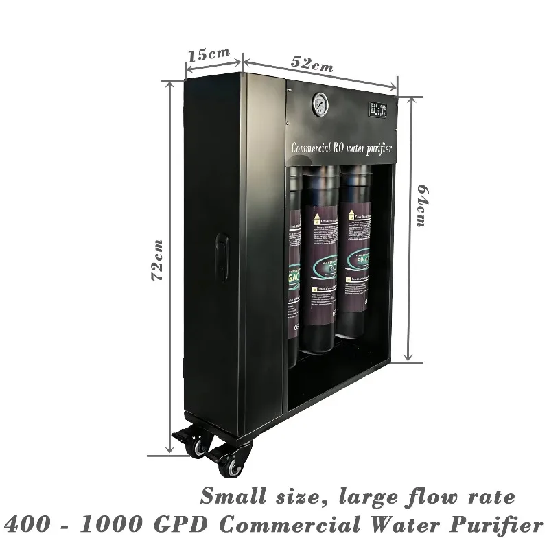 Commercial hotel outdoor plastic electric under-counter water purifier 3-level tankless high-flow self-cleaning water purifier