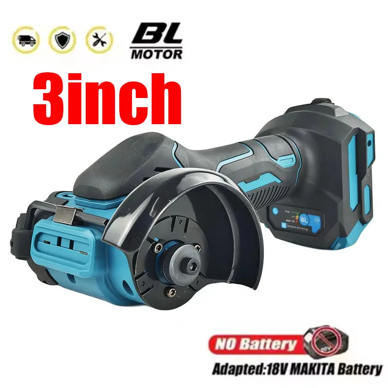 Fit Makita 18V Battery 3 Inch Mini Angle Grinder Cutting Machine Cordless Electric Grinding Polishing Cutting Power Tools