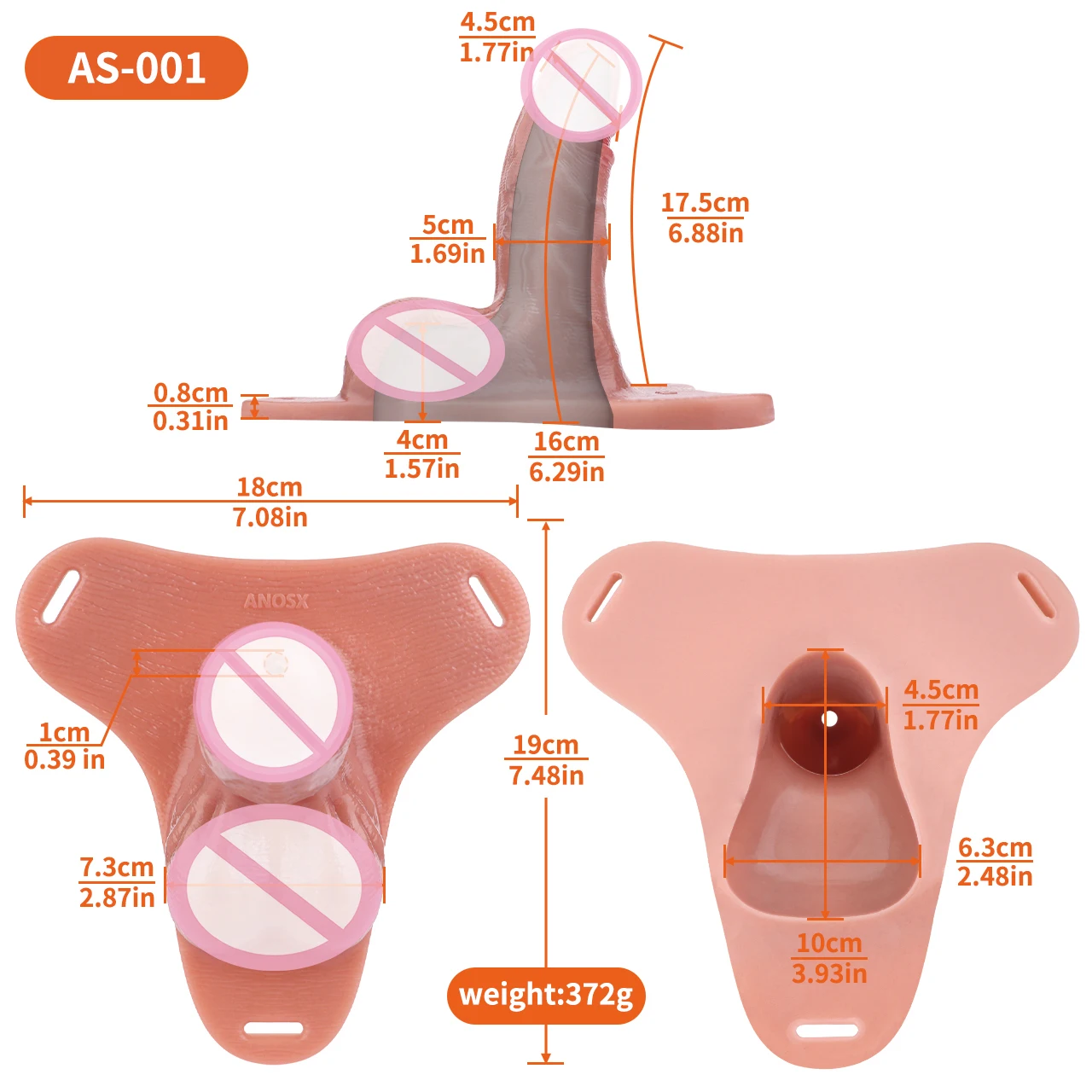 ANOSX Multi-Styles Dildo Sheath Silicone Chastity Cage Realistic Penis Hollow Dildo Male Soft Cock Lock Penis Cages Cock Sleeve - view 2
