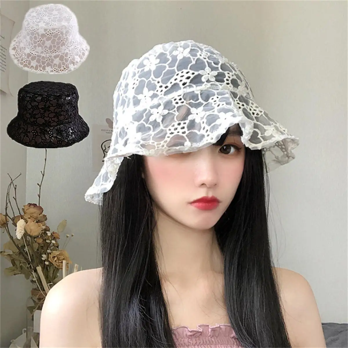 Sun Hats Outdoor Hat Lace Summer Breathable Shade Fisherman Hat Women Hat Beach Hat