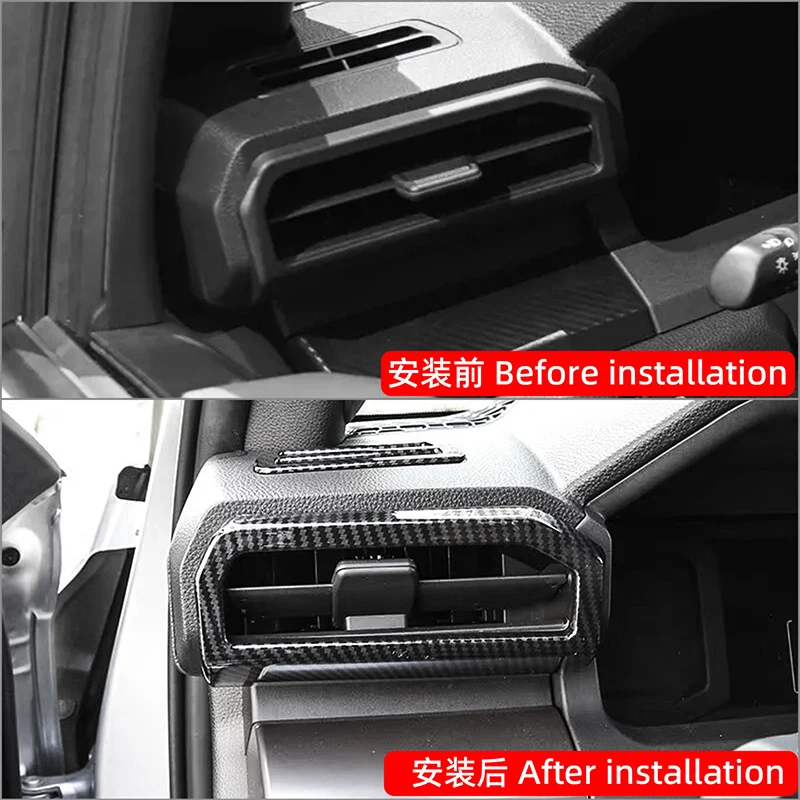 For Toyota 4Runner VI 2025 2026 Front exhaust vent decorative frame ABS material interior modification part