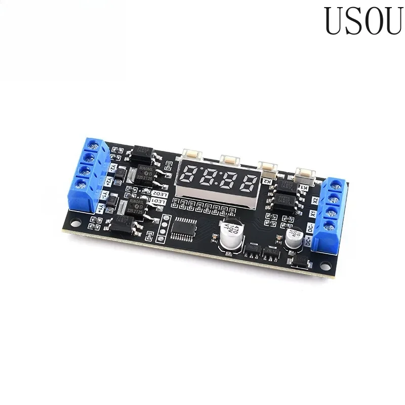 Dual-Channel High-Power Delay Timer Module MOSFET Timing Cycle Switch Control Board 12V 24V Trigger Relay DIY