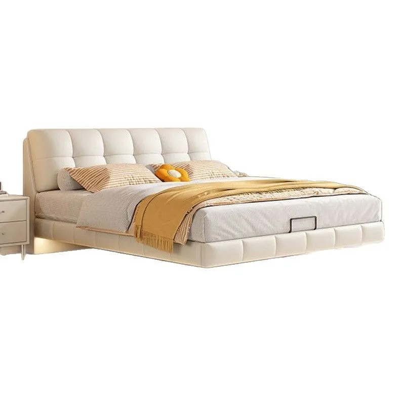 

flannel, cream wind, suspended bed, light luxury bed, small apartment