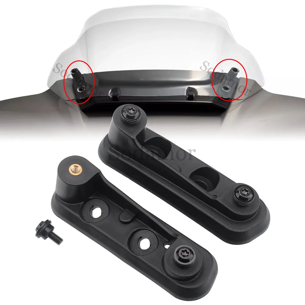 Motorcycle Windshield Riser Kit For Harley Touring Street Glide CVO FLHX FLHXSE 2023+ Windscreen Mounting Bracket Support Holder