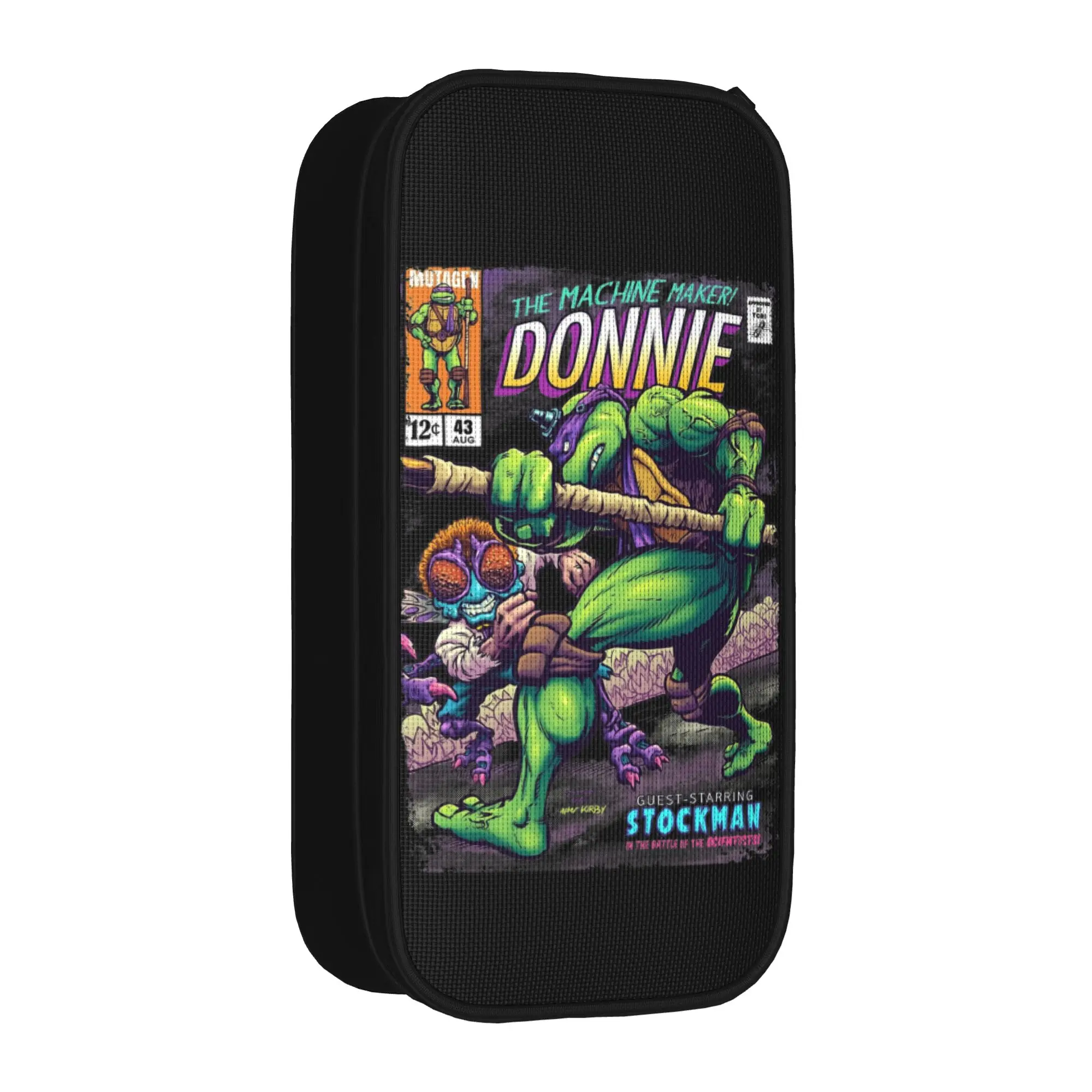 Donnie Comics TMNT T-Turtles Pencil Cases Pencil Box Pen Box for Student Large Storage Bag School Supplies Zipper Accessories