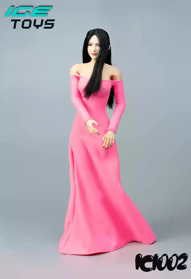 In Stock ICE TOYS IC1002 1/6 Scale Female Soldier Solid Color Sexy Long Dress Accessories Fit 12 Inch Action Figure Toys