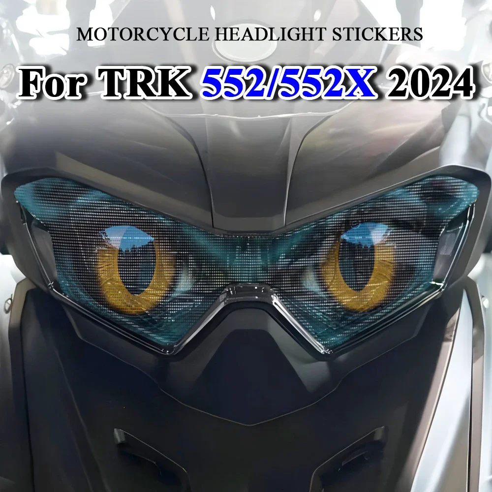 

Подходит для TRK 552X 552 2024, наклейка на фару мотоцикла