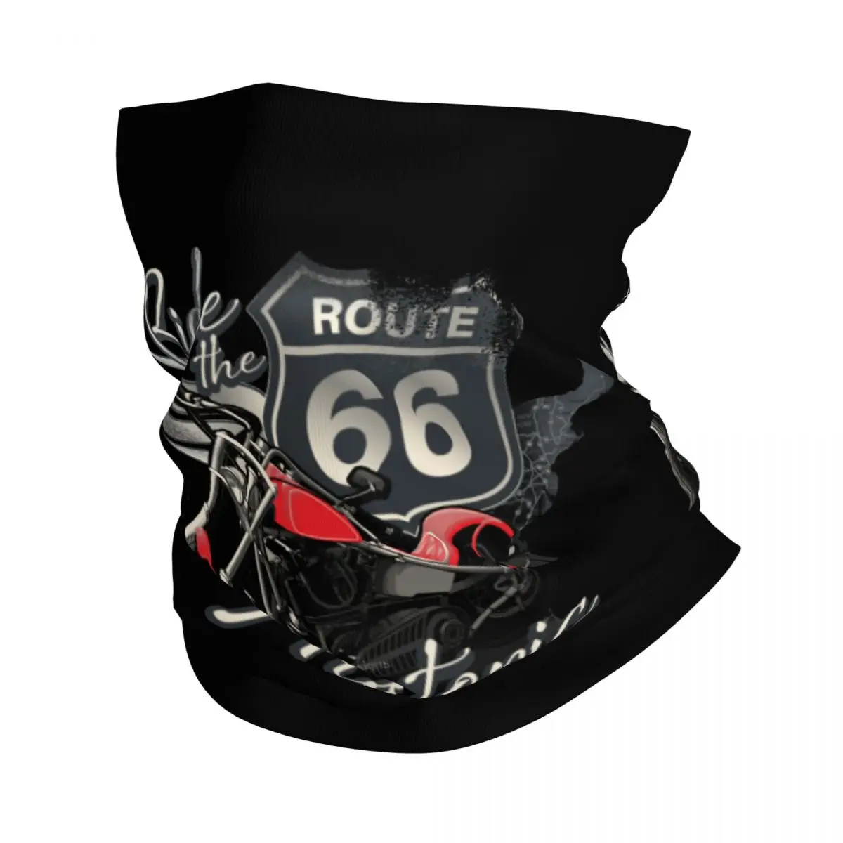 

Travel Motorcycle Ride Route 66 Bandana Neck Cover Printed Balaclavas Magic Scarf Headwear Hiking for Men Women Adult Washable