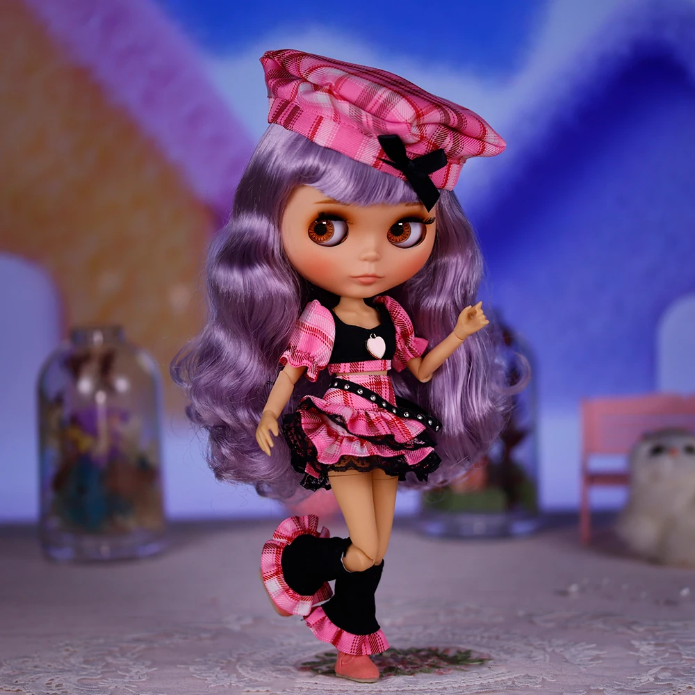 ICY DBS Blyth Doll BJD Joint Body tan Skin Matte Face New face Set Doll 1/6 30cm Gift Anime SD