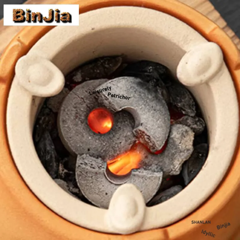 Cute Animasl Carbon Furnace Dry Fired Pot For Electric Stove Boiling Water Kettle Surrounding Tea Making Accessories Supplies