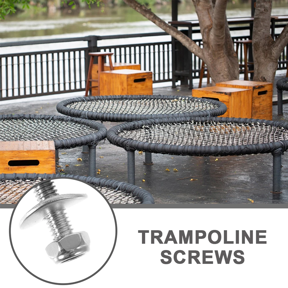 

20 Pcs Trampoline Screws Resistant Fixing Durable Replacement Parts Galvanized Steel Stable Practical Anti Falling