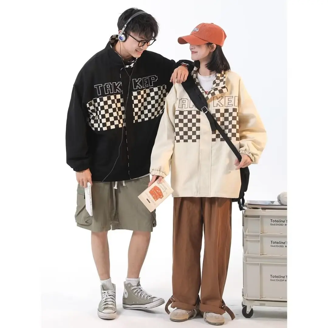 

Loose Fit Bla Jaet for plus Size Men Autumn Winter New Sle Youthful Streetwear American Sle Fce Lined Outerwear