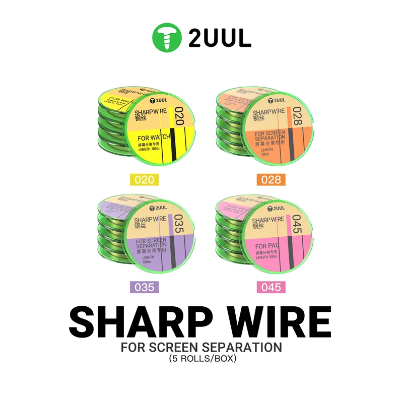 

2UUL SHARP Wire GS020/028/035/045 Screen Separating Wire for Mobile Phone Screens Curved Screens Tablets Watches Screen Cutting
