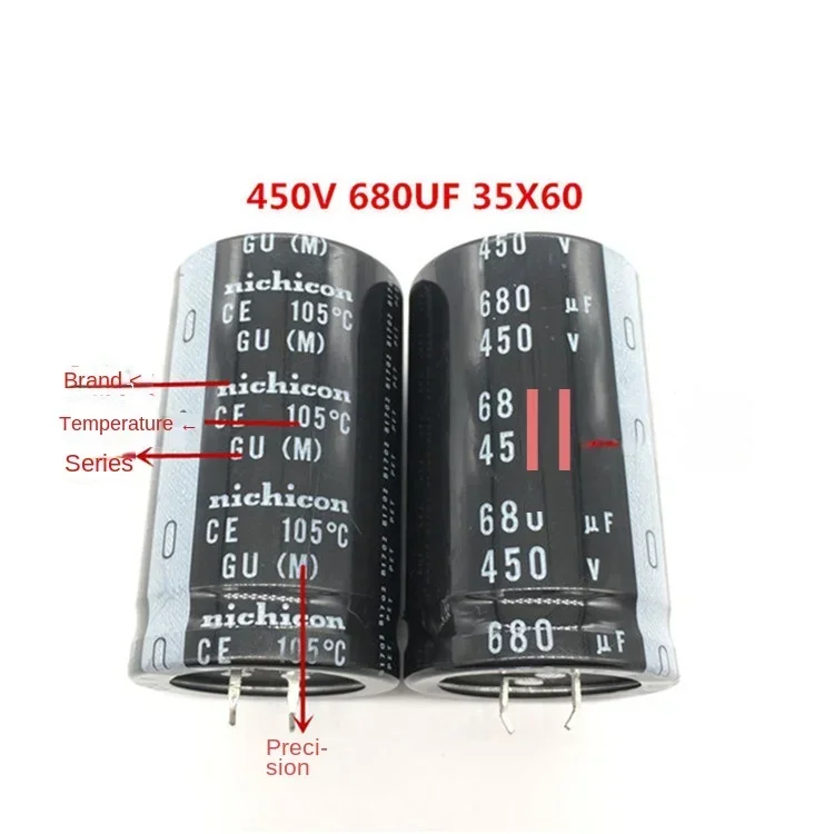 AMSS (1 uds) 450V680UF 35X60 Japón nichicon condensador electrolítico 680UF 450V 35*60