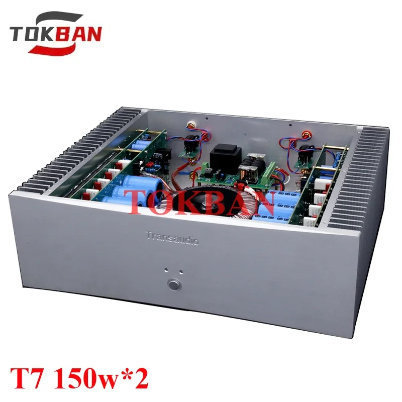 Tokban T7 Power Amplifier 150w*2 2-channel Amp High Power 27x Channel Gain Soft Start SANKEN C2922/A1216 HIFI Amplifier Audio