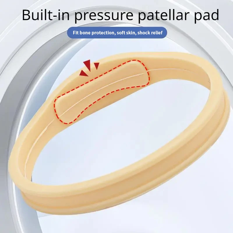 Sports Fitness Knee Protector Basketball Kneepad Breathable Silicone Shock-Absorbing Patella Belt Fixed Patellar Support
