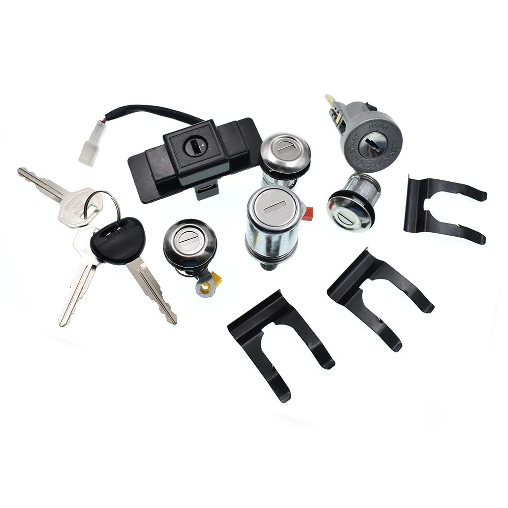 Car Lock Cylinder & Key Set for Mitsubishi Montero Pajero 2 MK2 V31 V32 V33 V36 V43 V44 V46 1990-2004 MR259744 MR259766