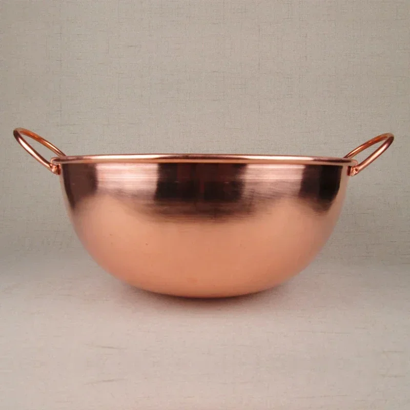 

Copper pot for boiling jam Stewed copper wok Thickened copper hot pot of induction cooker pot Pure red