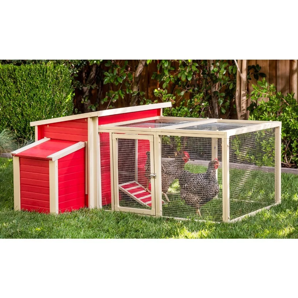 Chicken Coop, 52 in, Moisture Resistant, Warp Resistant, Crack Resistant, Poultry Cages, Wood Chicken Coops