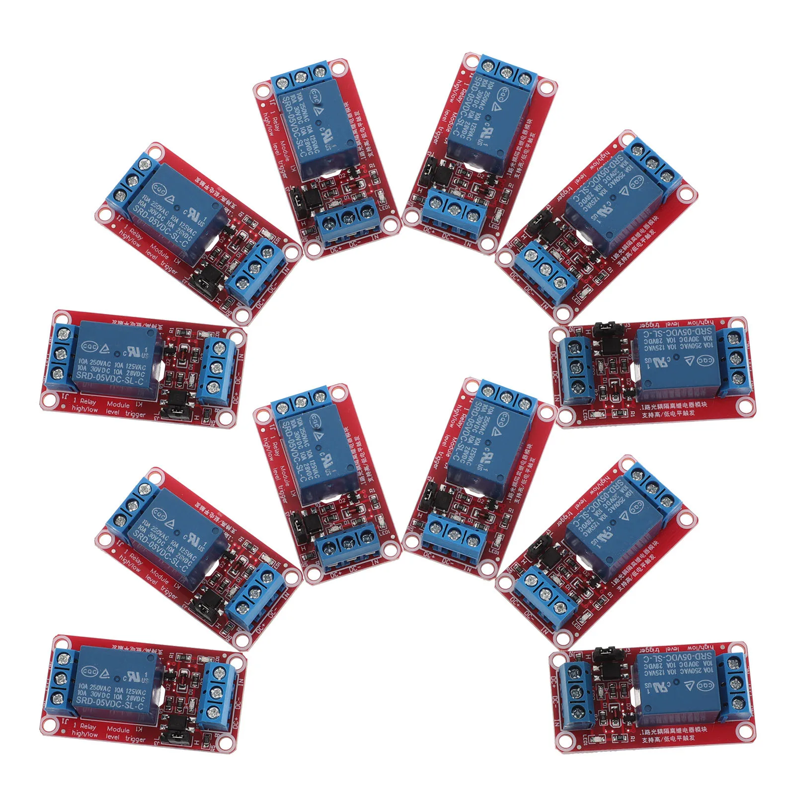 

12pcs Relay Module High Precision Electromagnetic Expansion Board Optocoupler Long Term Use