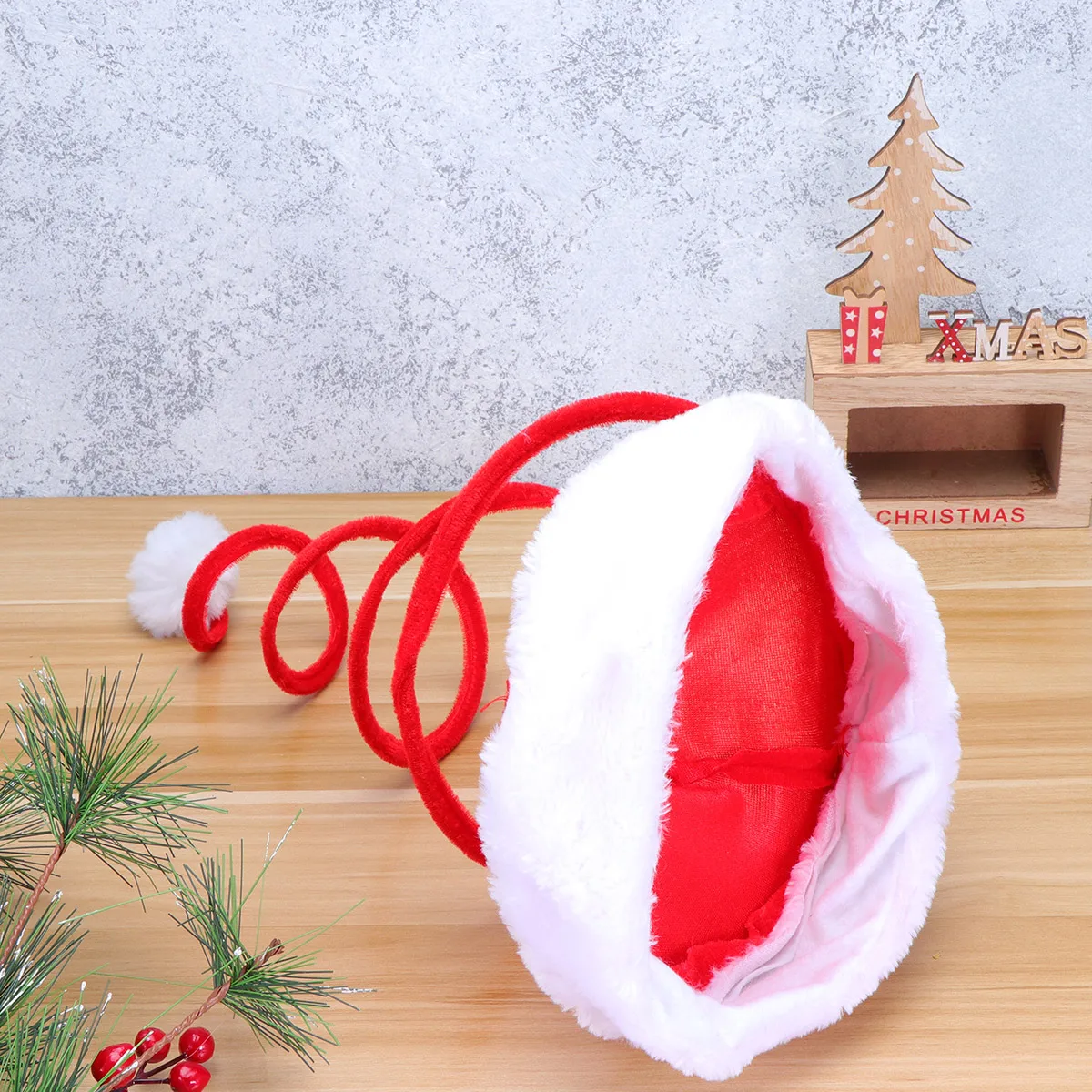 

Christmas Santa Hats Elastic Party Favors Red Lightweight Comfortable Costume Accessories Festival Decoration Photo Props