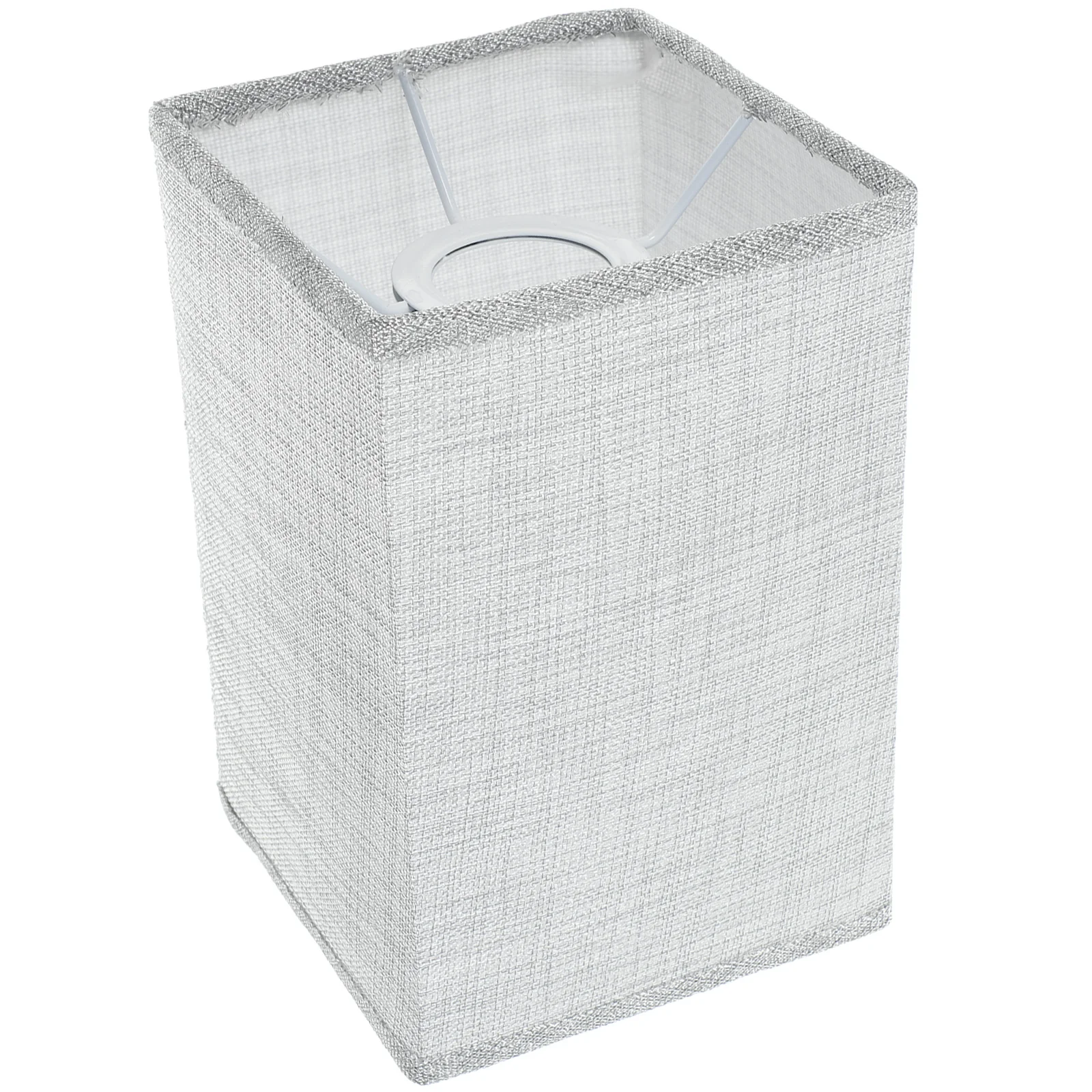 Square Lampshade Bedroom Table Light Cover Rustic Shades Frame Nightstand Linen Cloth Replacement Simple Structure
