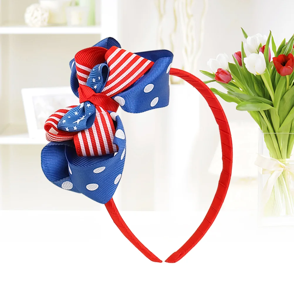 

Patriotic Hair Band Headband Striped Girls Hairdress for National Flag Day (1) patriotic hair accessories