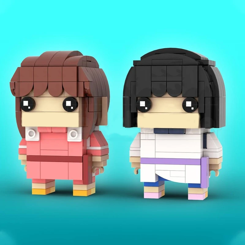

323PCS MOC Chihiro Haku Brickheadz Modular Building Blocks DIY Spiritedes Aways Figure Model Creative Collectible Toy