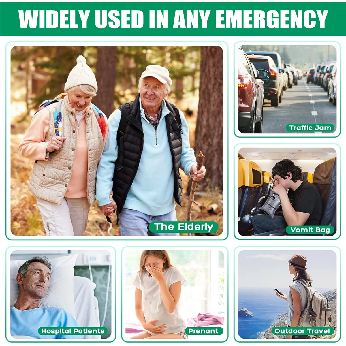 

HOT!8PCS Disposable Urine Bags, 700ML Urine Bags for Travel Camping Emergency and Traffic Jam, Pee Bags with for Man, Women