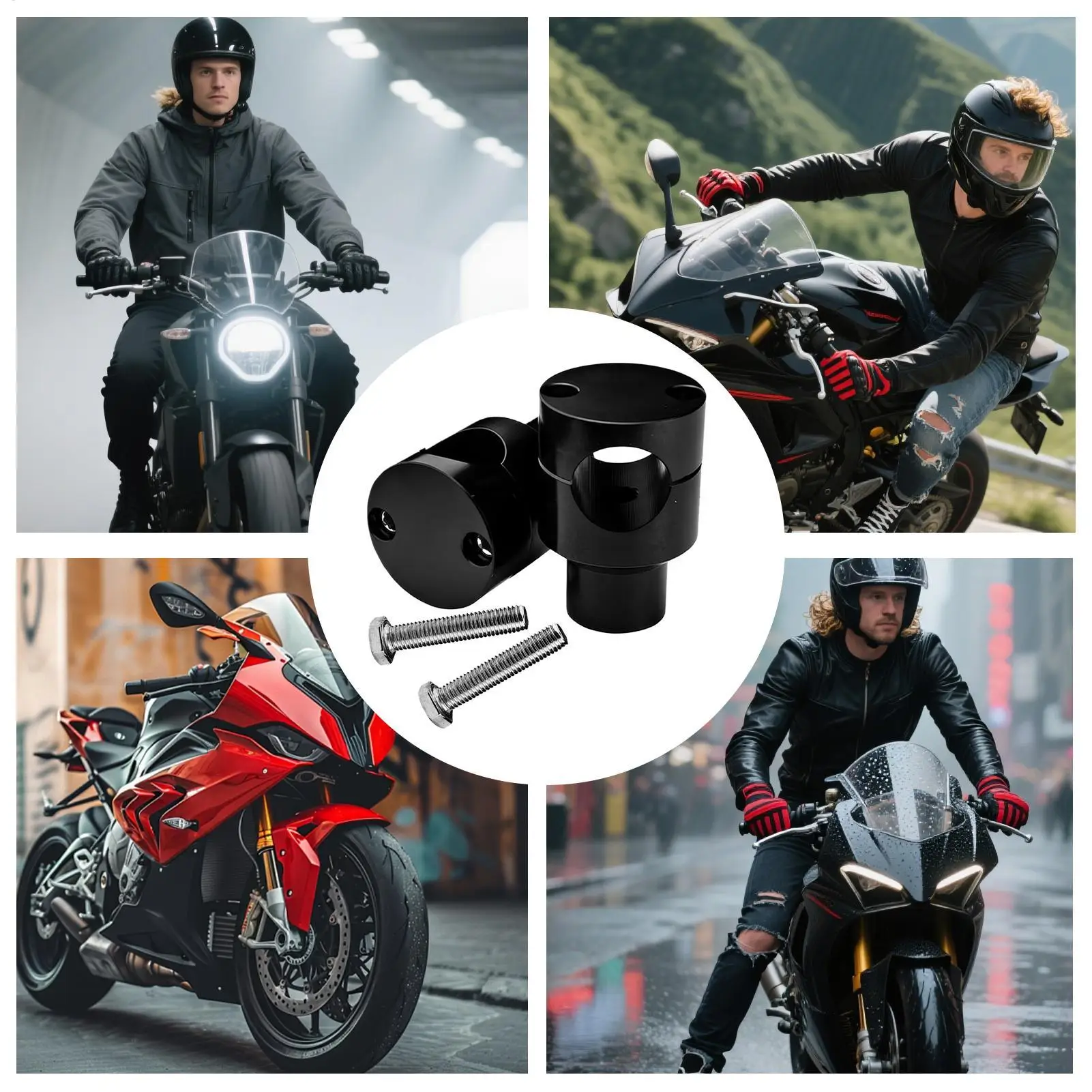 دراجة نارية المقود الناهض بار جبل مقبض المشبك CNCs المقود قوس سبائك الألومنيوم للمرآب في الهواء الطلق بجولة الطريق السريع #4