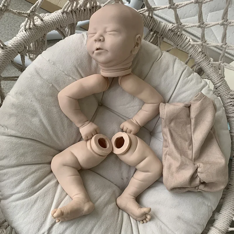 2Inch Reborn Doll Kit Chase Newborn Sleeping Baby Soft Touch Unfinished Unpainted Doll Parts DIY Handmade Doll Toys with COA