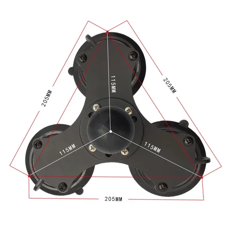 Ball Mount with Fish Finder and Universal Mounting Plate Kayak Accessories /1.5 inch Ball Head Base /1.5 inch Double Socket Arm