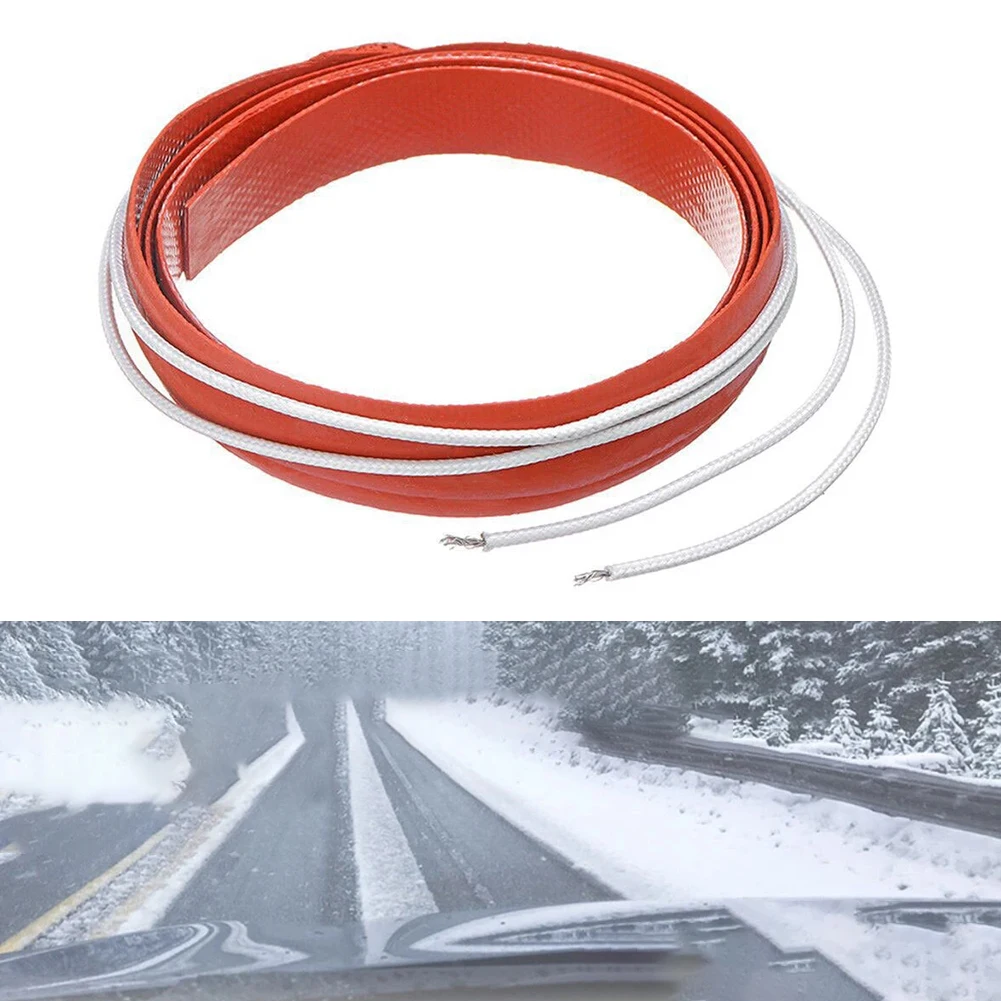 12V 45W Silicone Based Heating Cable for Car Windscreen Warmth Distribution and Wiper System Ice Mitigation 15x1200mm