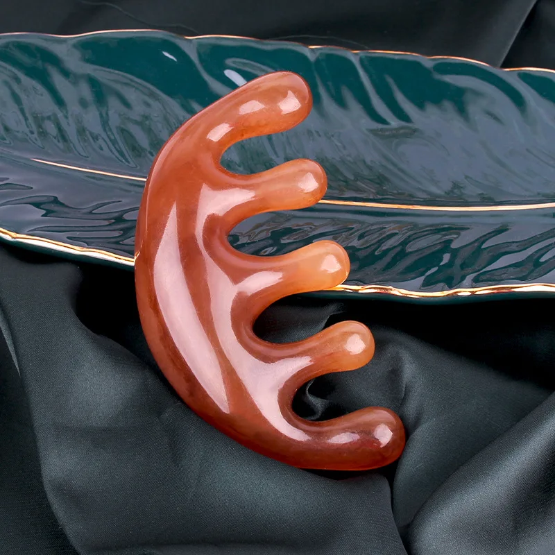 Masseur de cuir chevelu à cinq griffes en résine, grattoir de tête Guasha, beau Relaxation profonde, planche pour les yeux et le visage, outil de Massage SPA portable