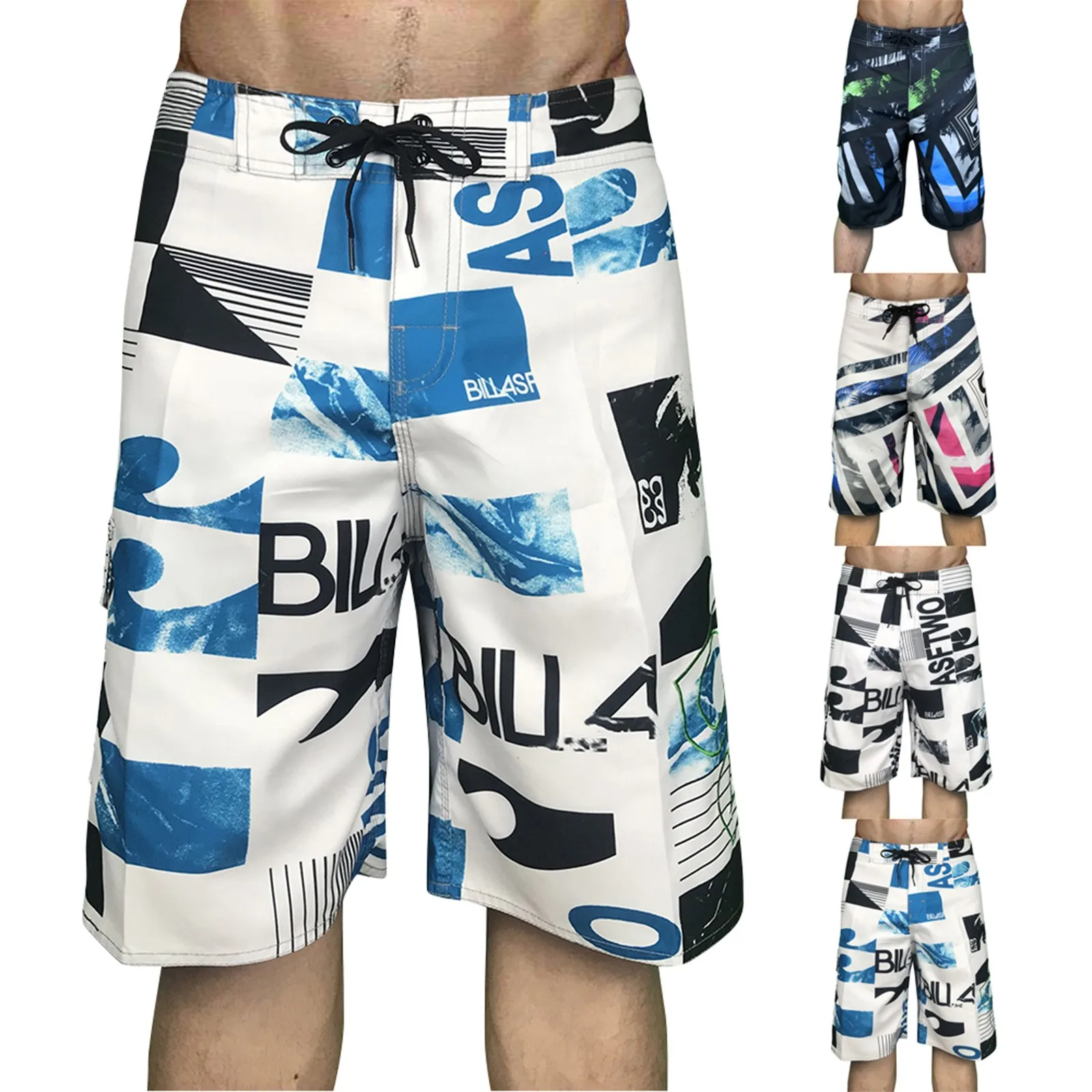 2023 Summer Billabong Men\'S Shorts Fitness Sports Large Size Shorts Five Points Peach Skin Velvet Surf Speed Dry Beach Pants